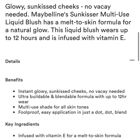 Maybelline Sunkisser Multi-Use Liquid Blush Set of 2 - Uptown Glow & Shades On - Picture 12 of 13